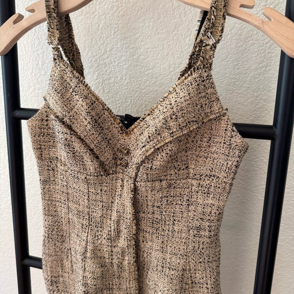 Sandro Paris Tweed Pattern Mini Dress Size 34 / 2 -- FLAWED - Picture 5 of 9